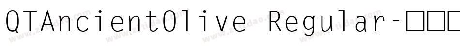QTAncientOlive Regular字体转换